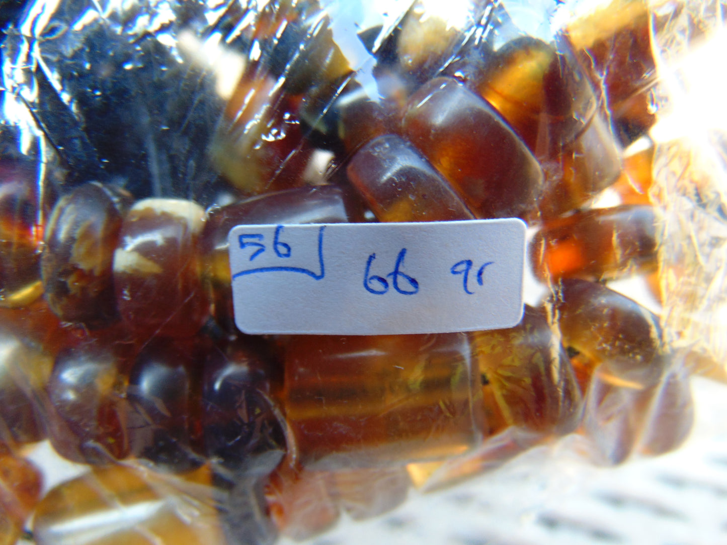 66 gr 73 Beads Combination Necklace Indonesian Sumatra Amber for Healing string 50 cm NC56