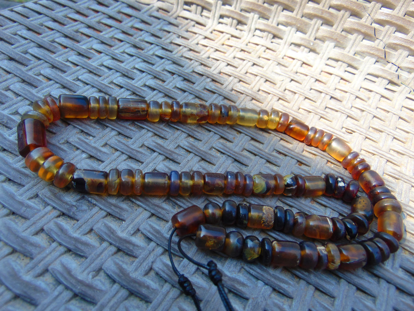 58 gr 81 Beads Combination Necklace Indonesian Sumatra Amber for Healing string 50 cm NC57