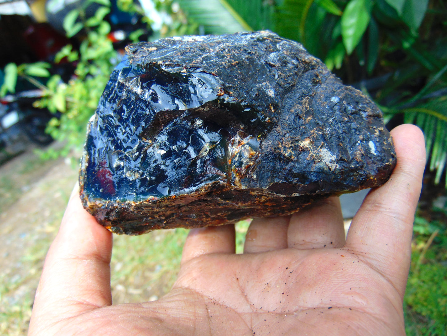 230 gram Rough Raw Indonesian Blue Amber for Healing AGRB110