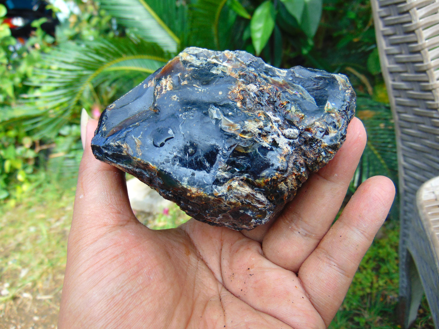 230 gram Rough Raw Indonesian Blue Amber for Healing AGRB110