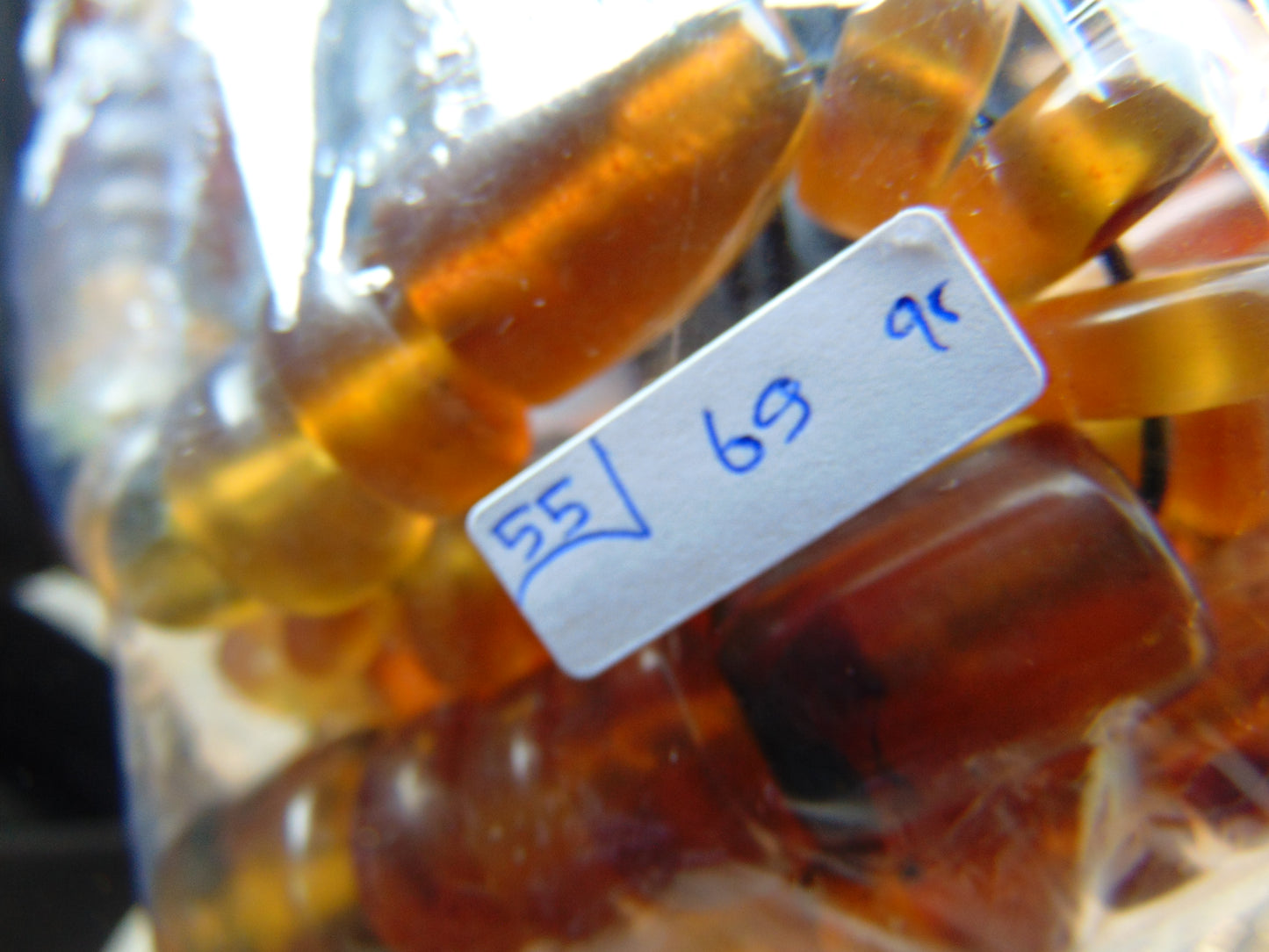 69 gr 73 Beads Combination Necklace Indonesian Sumatra Amber for Healing string 50 cm NC55