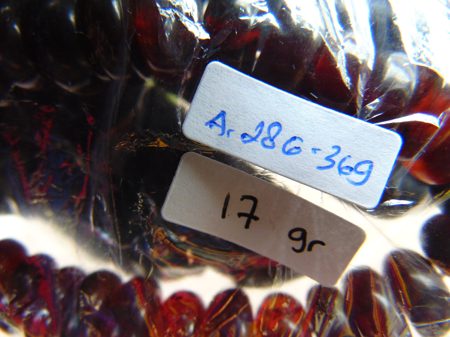 17 Gram Small Beads Bracelet Indonesian Cherry Red Amber for Healing A28G369