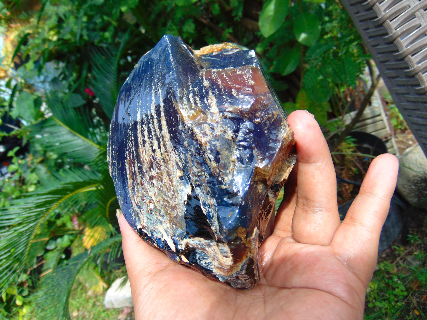 637 gram Rough Raw Indonesian Blue Amber for Healing RBM72