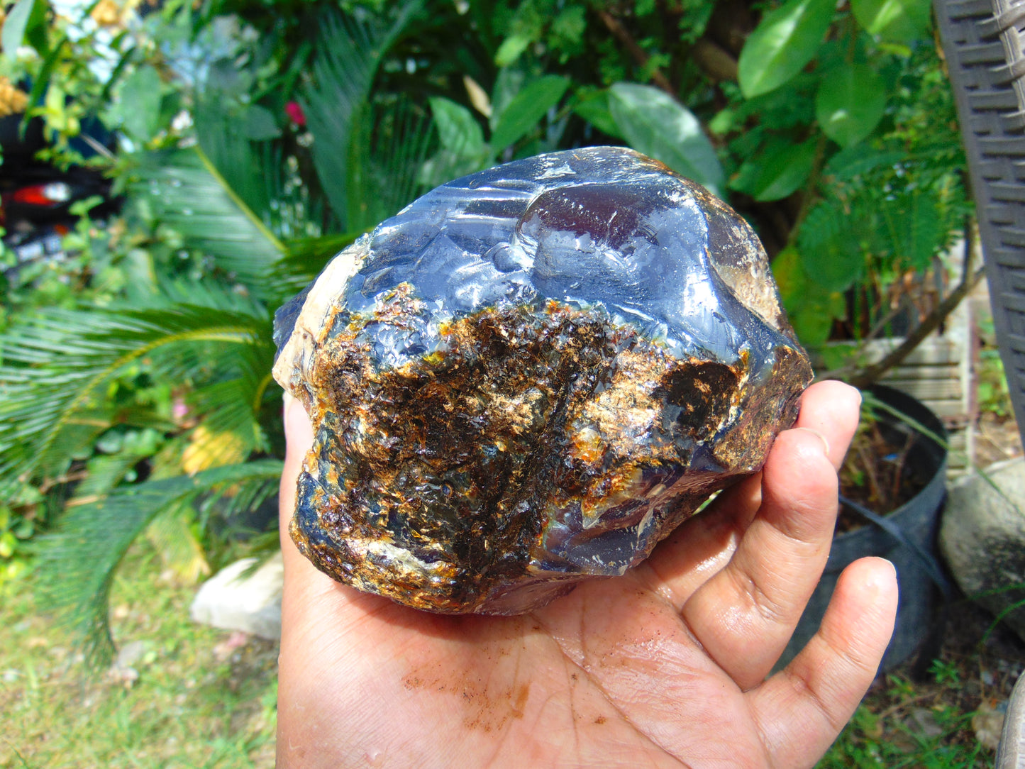 637 gram Rough Raw Indonesian Blue Amber for Healing RBM72