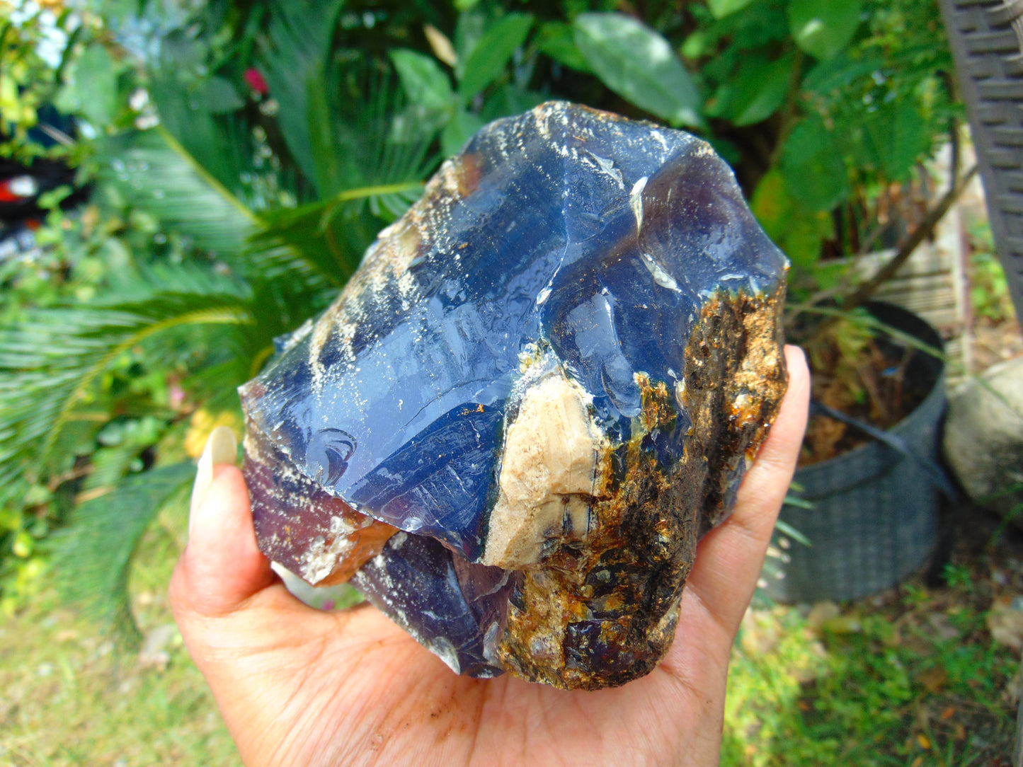 637 gram Rough Raw Indonesian Blue Amber for Healing RBM72