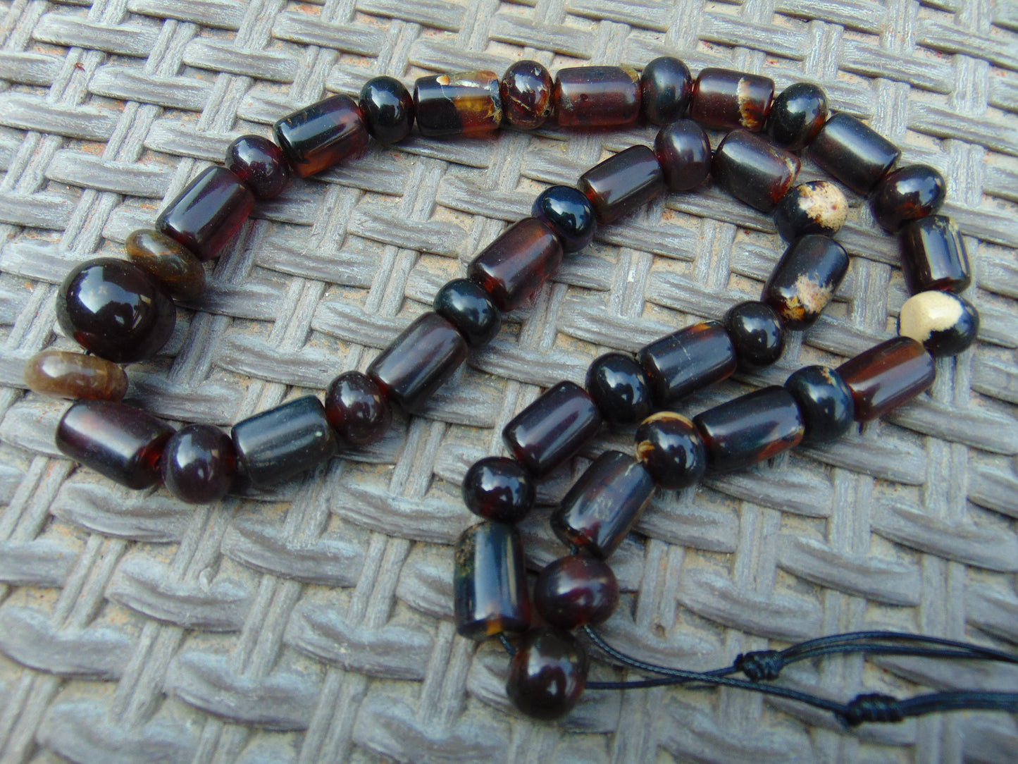67 gr 43 Beads Combination Necklace Indonesian Sumatra Amber for Healing string 50 cm NC32