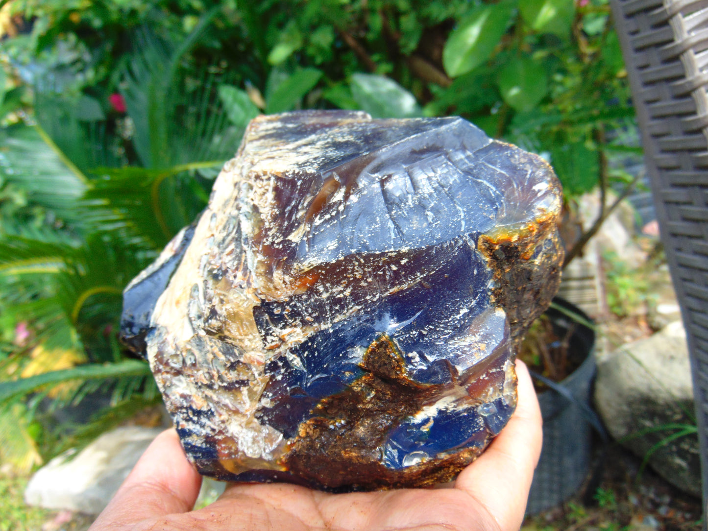 637 gram Rough Raw Indonesian Blue Amber for Healing RBM72