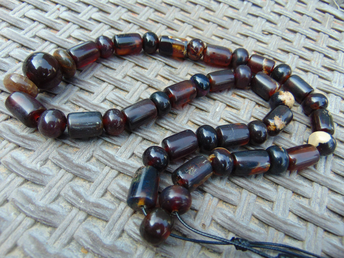 67 gr 43 Beads Combination Necklace Indonesian Sumatra Amber for Healing string 50 cm NC32