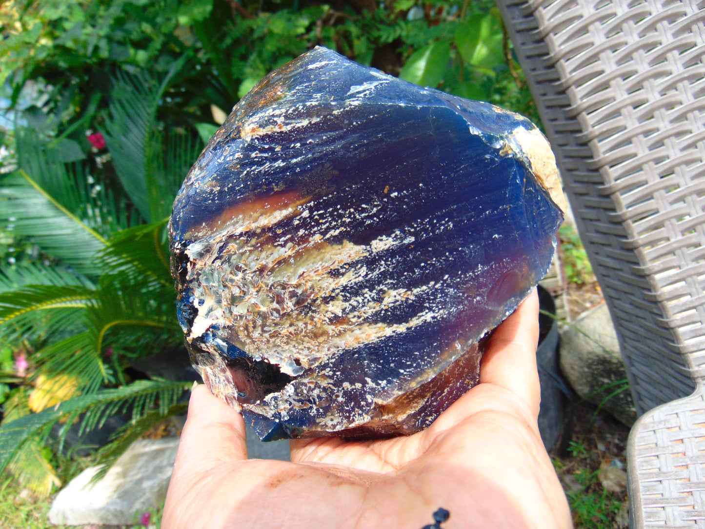 637 gram Rough Raw Indonesian Blue Amber for Healing RBM72