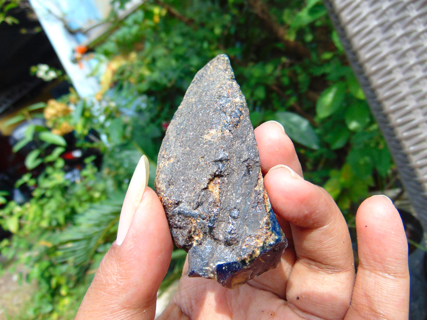 37 gram Rough Raw Indonesian Purple Blue Amber for Healing AGRB106