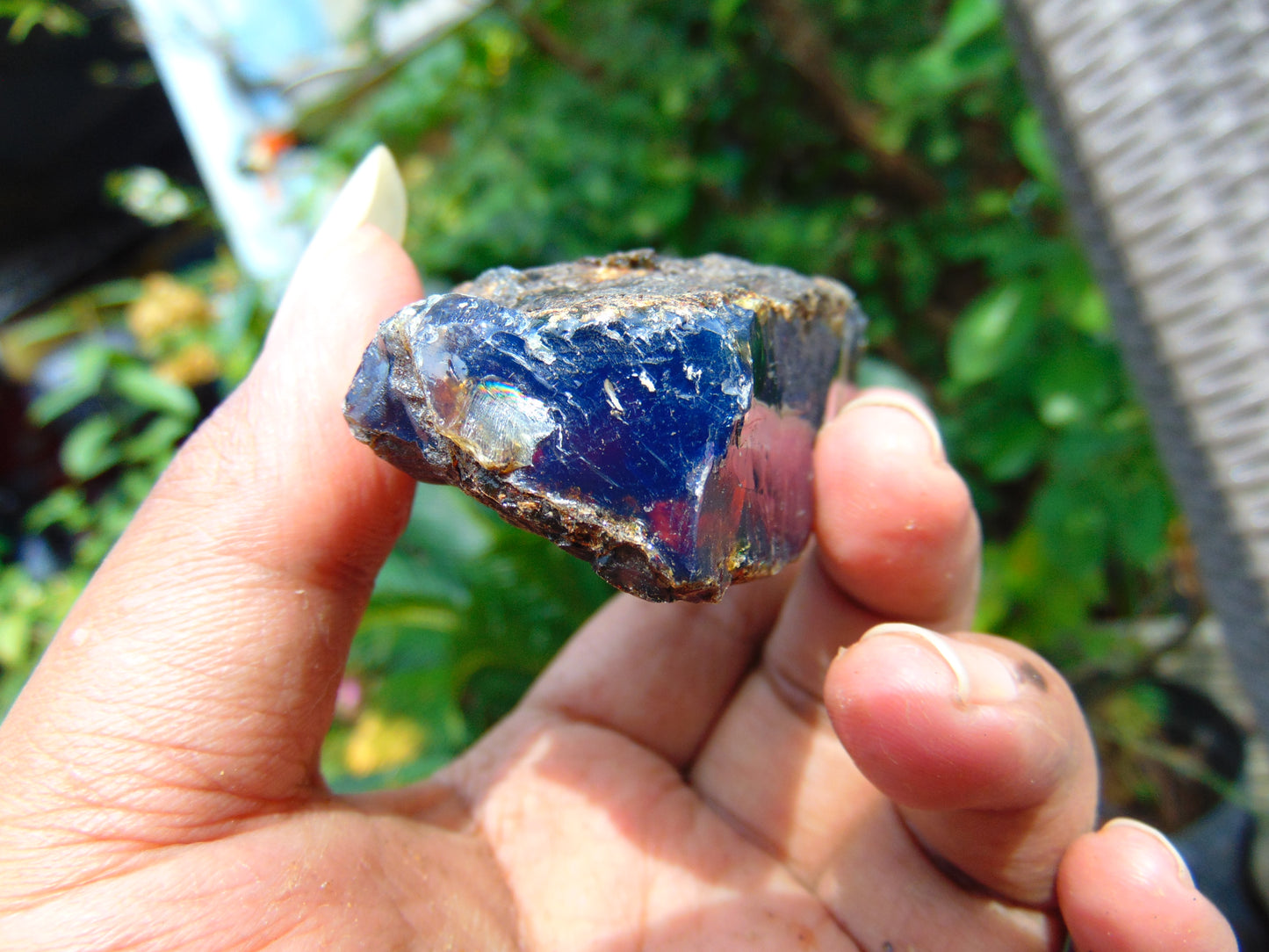 37 gram Rough Raw Indonesian Purple Blue Amber for Healing AGRB106