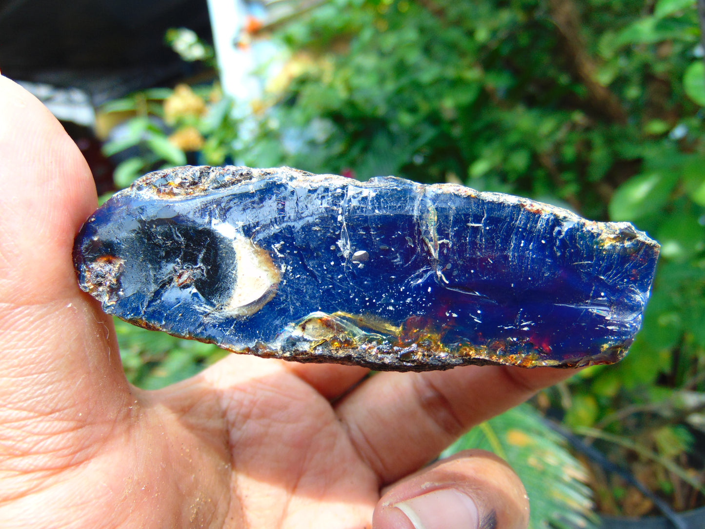 37 gram Rough Raw Indonesian Purple Blue Amber for Healing AGRB106
