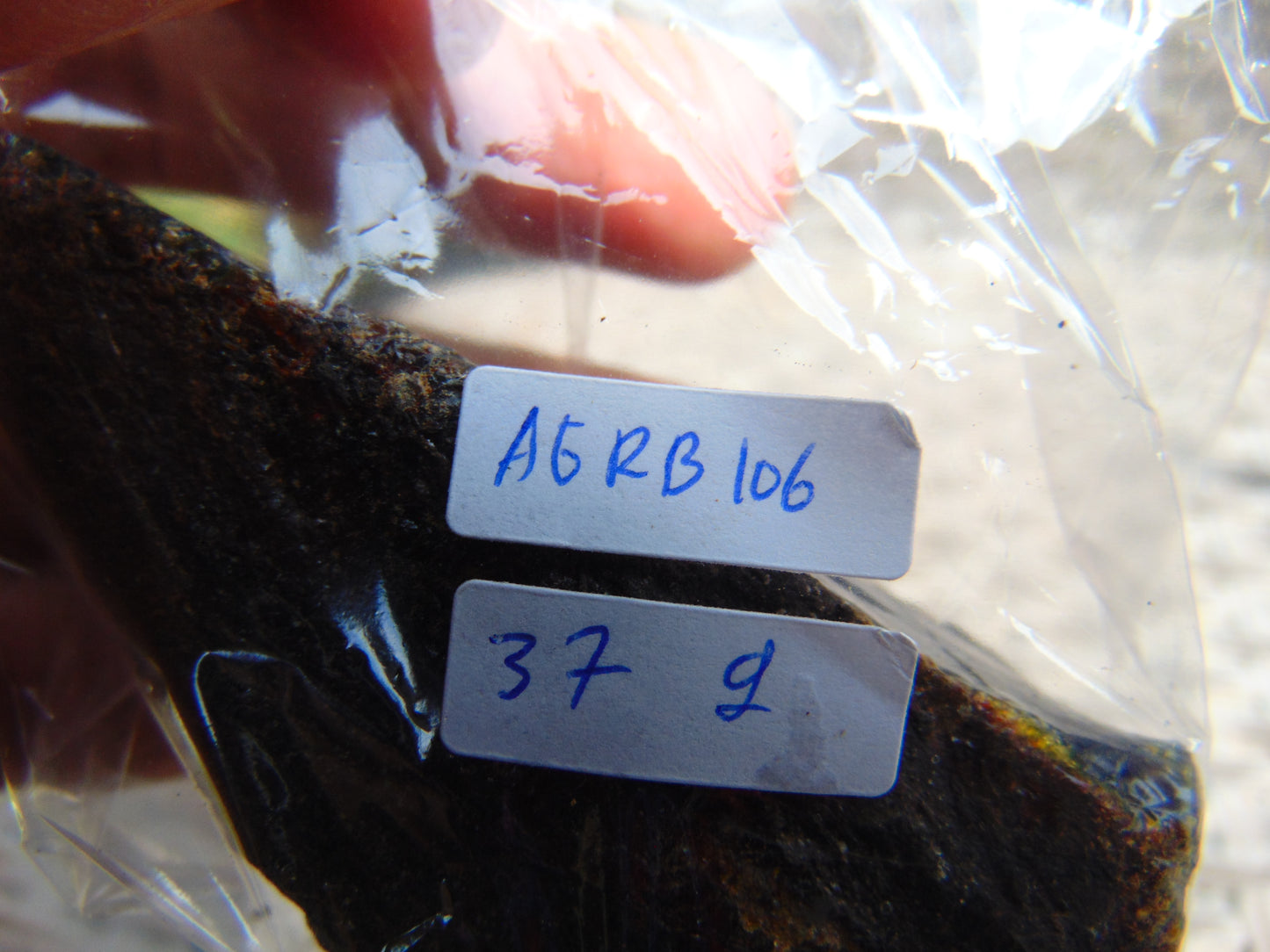 37 gram Rough Raw Indonesian Purple Blue Amber for Healing AGRB106
