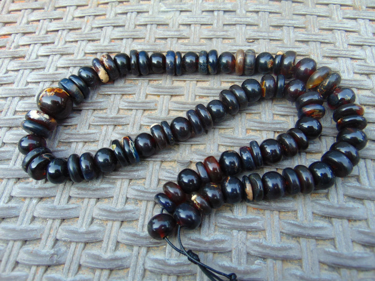 82 gr 53 Beads Combination Necklace Indonesian Sumatra Amber for Healing string 50 cm NC40