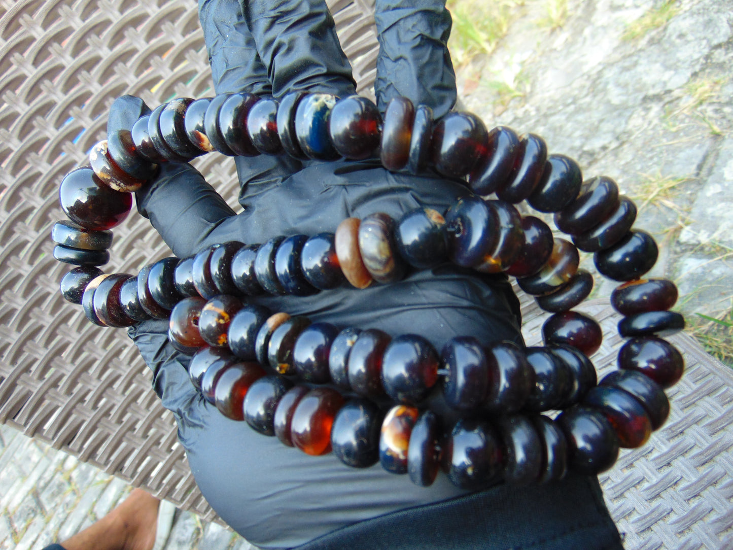 82 gr 53 Beads Combination Necklace Indonesian Sumatra Amber for Healing string 50 cm NC40