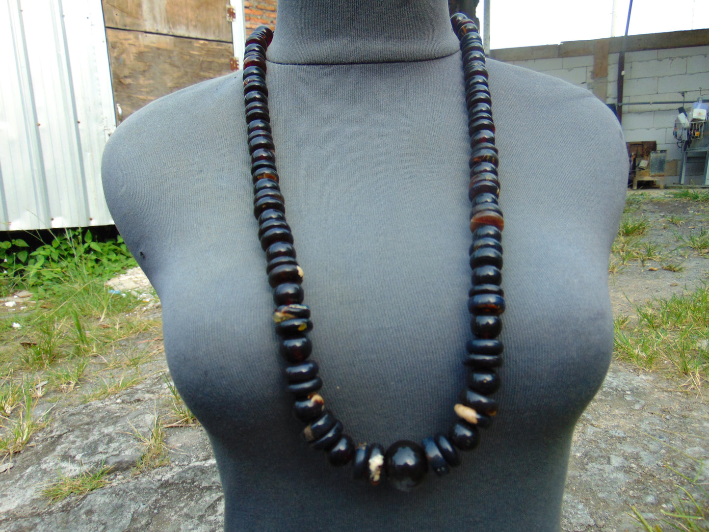 82 gr 53 Beads Combination Necklace Indonesian Sumatra Amber for Healing string 50 cm NC40