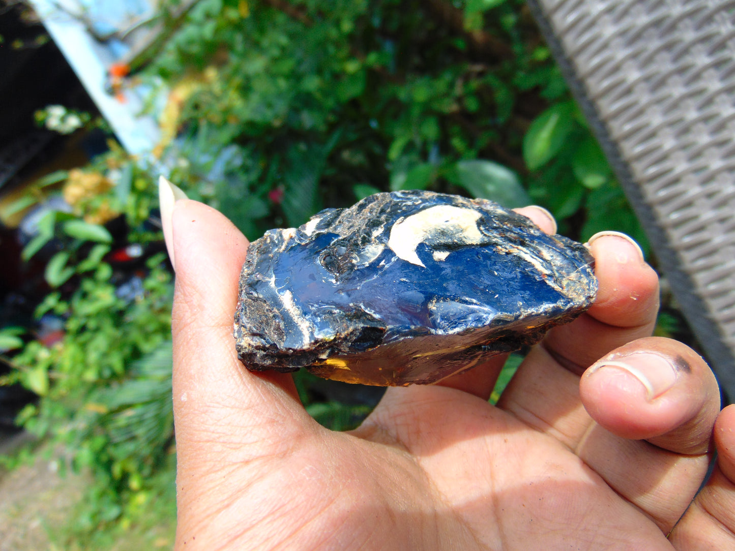 33 gram Rough Raw Indonesian Blue Amber for Healing AGRB124