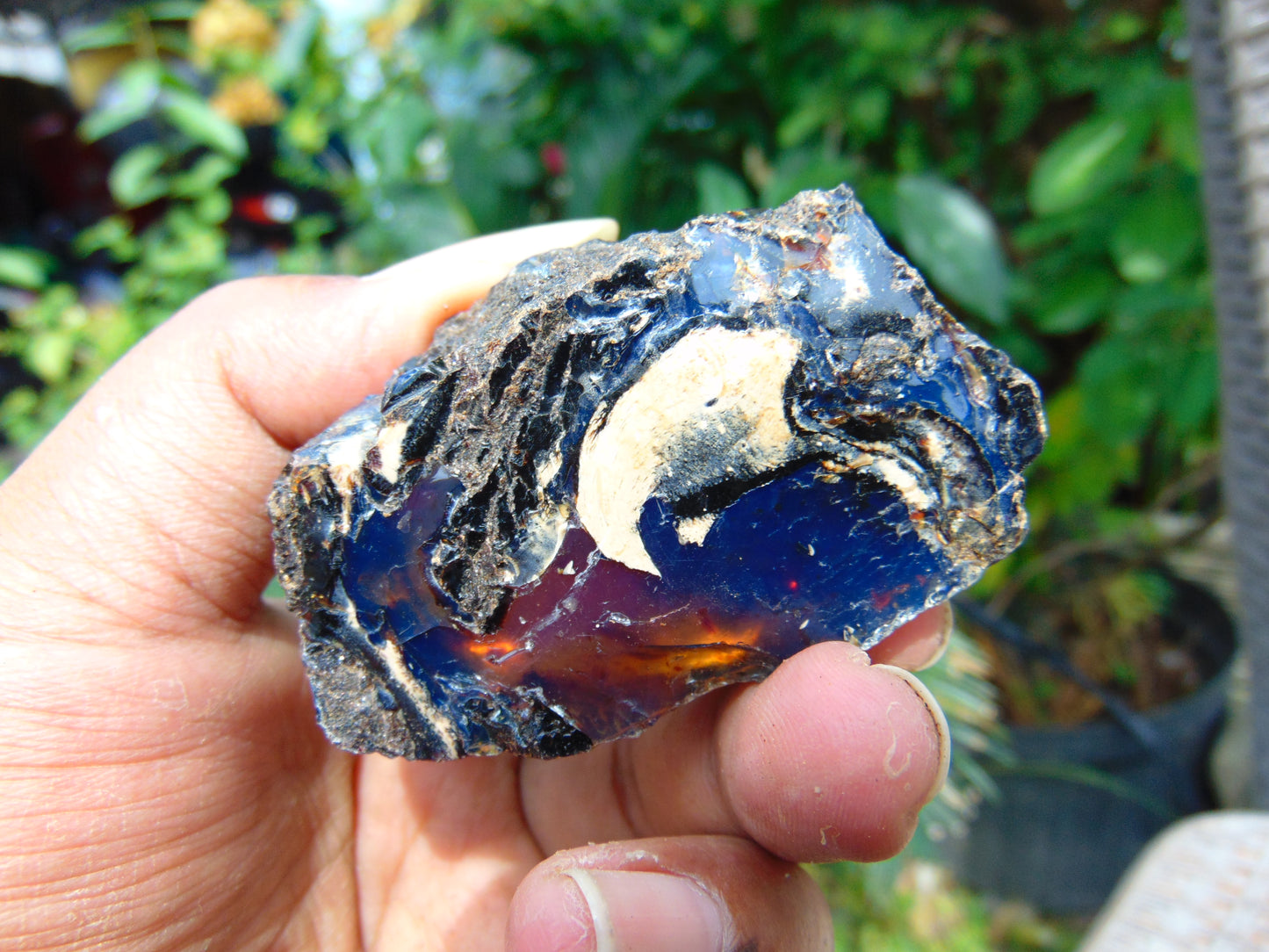 33 gram Rough Raw Indonesian Blue Amber for Healing AGRB124