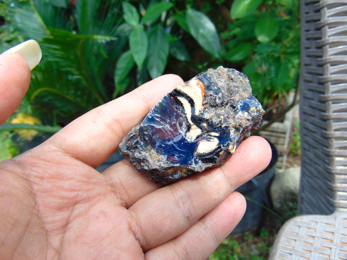 33 gram Rough Raw Indonesian Blue Amber for Healing AGRB124