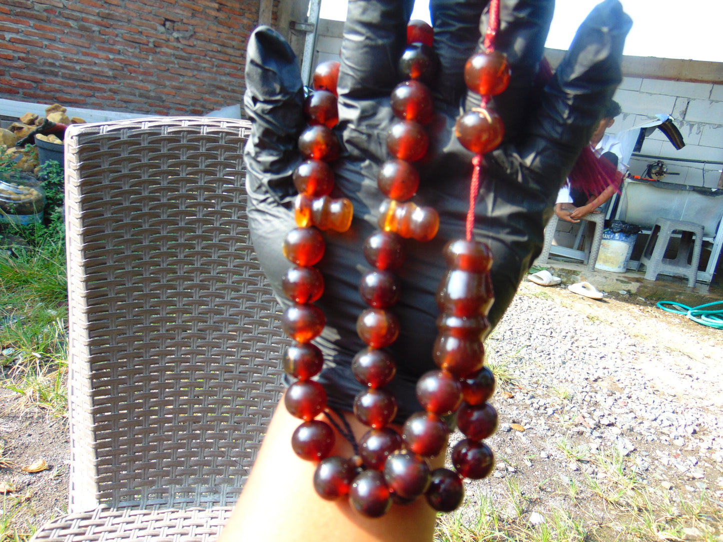 68 gr Tasbih Mesbah Rosary 35 Beads 14 mm Indonesian Cherry Red Amber for Healing TB14i5