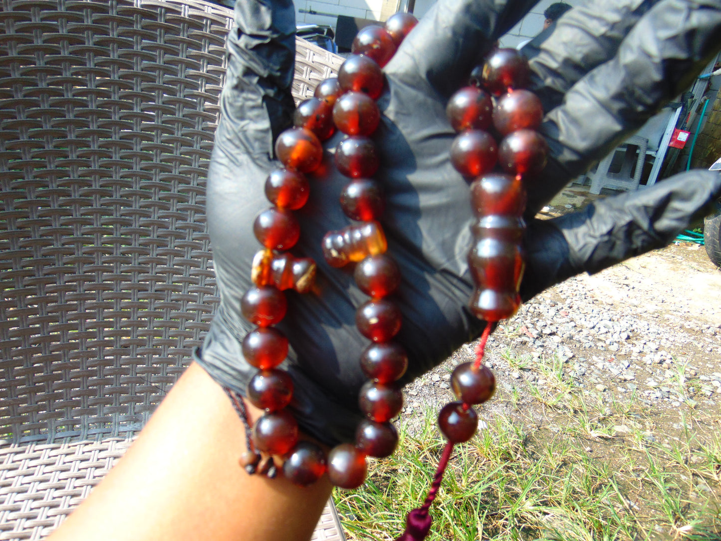 68 gr Tasbih Mesbah Rosary 35 Beads 14 mm Indonesian Cherry Red Amber for Healing TB14i5