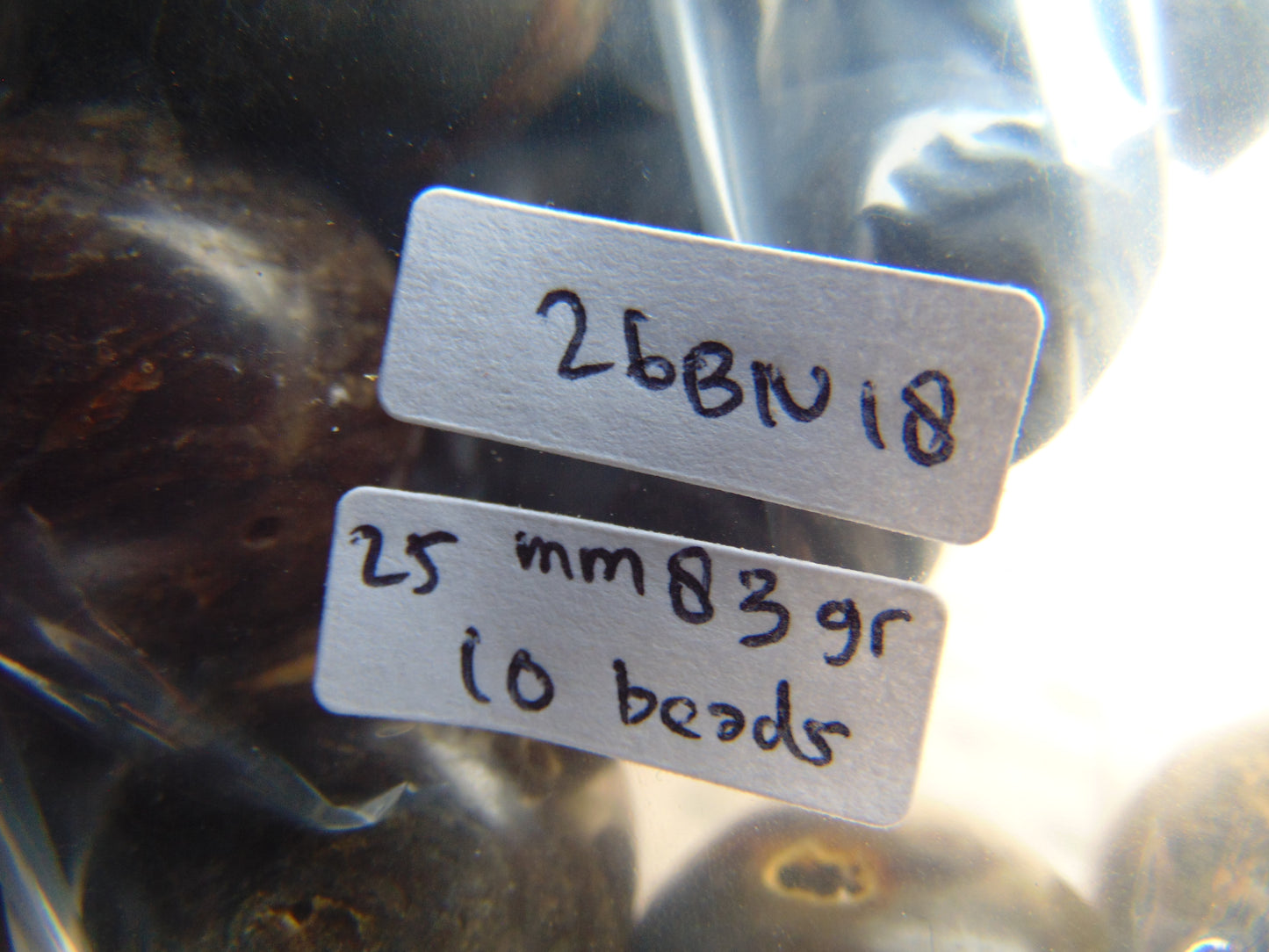 83 gr 10 Beads 25mm Bracelet Aromatic Amber Indonesia for Healing 26BN18