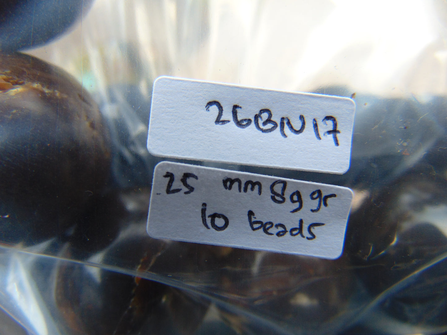 89 gr 10 Beads 25mm Bracelet Aromatic Amber Indonesia for Healing 26BN17