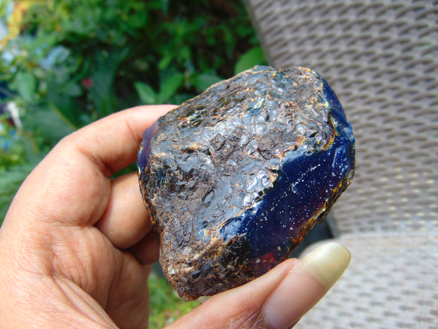 53 gram Rough Raw Indonesian Purple Blue Amber for Healing AGRB88