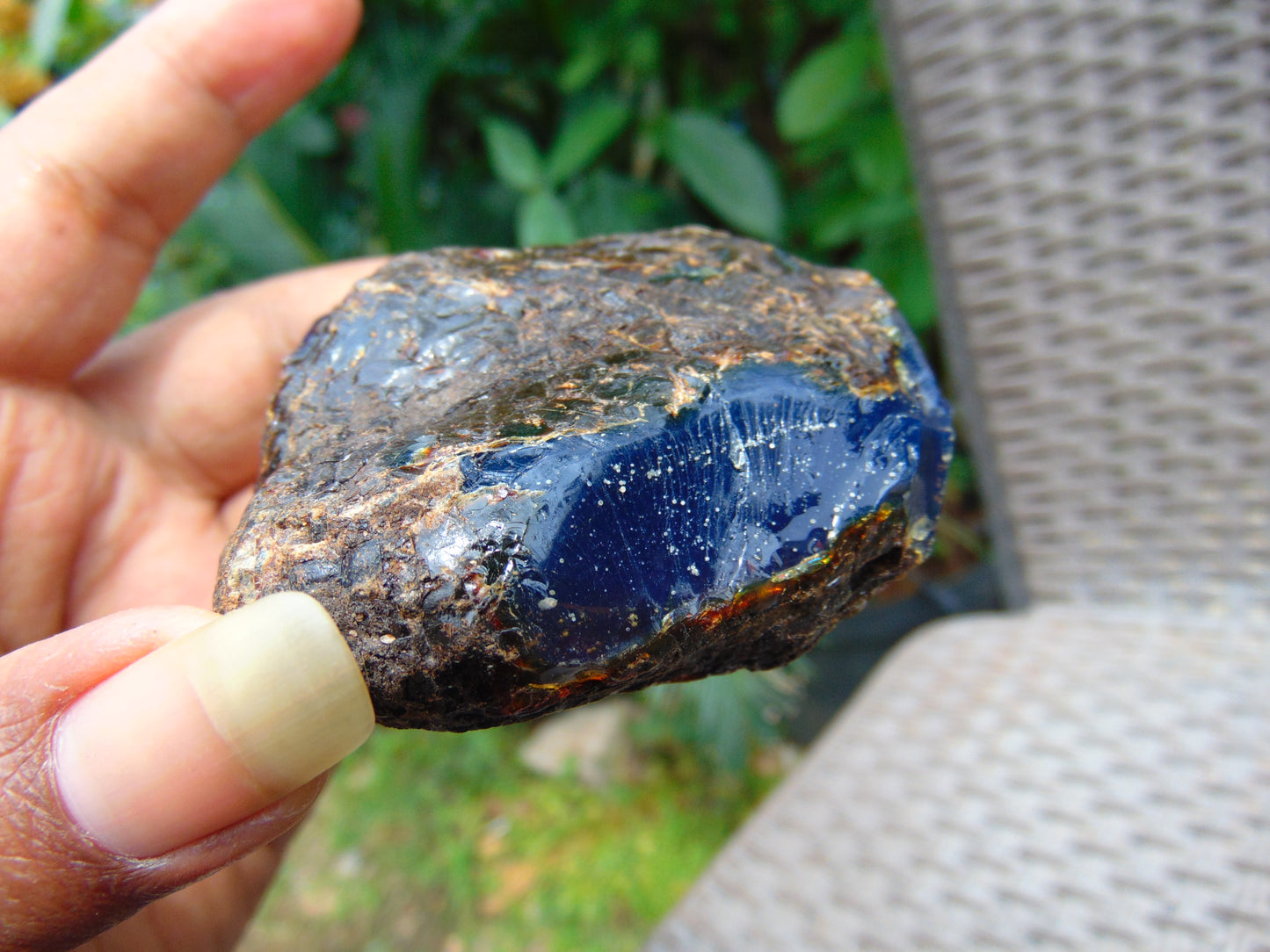 53 gram Rough Raw Indonesian Purple Blue Amber for Healing AGRB88