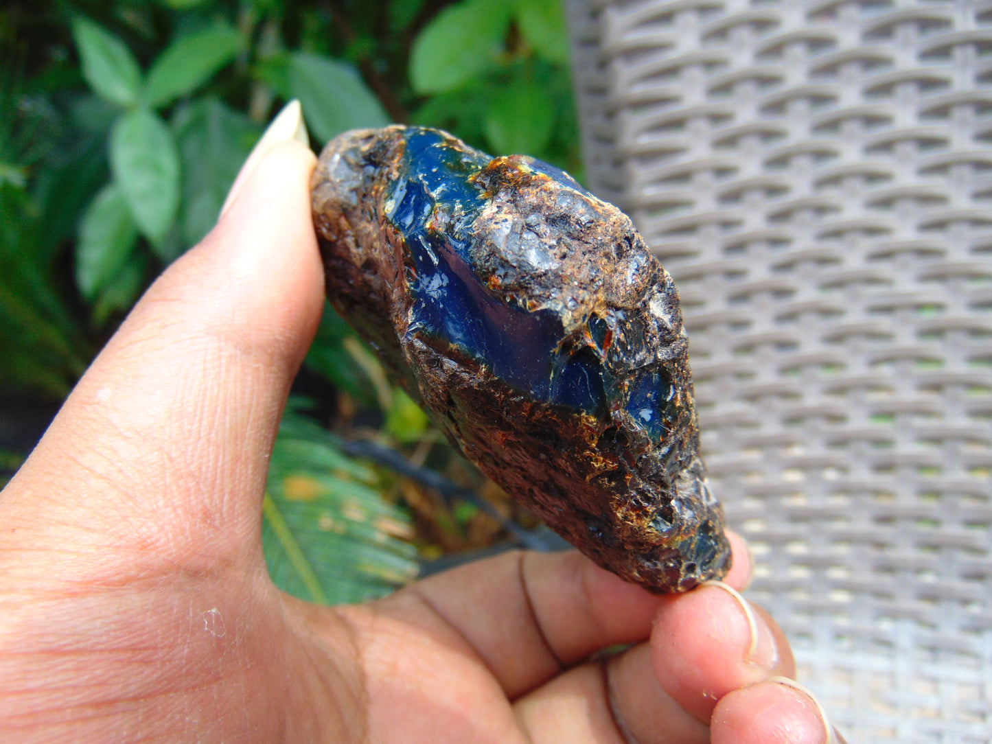 53 gram Rough Raw Indonesian Purple Blue Amber for Healing AGRB88