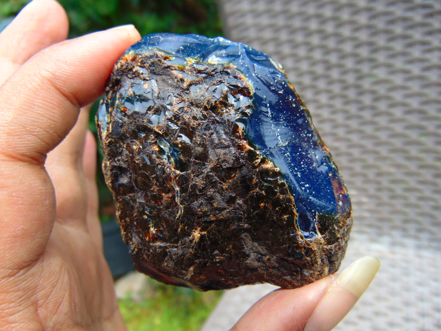 53 gram Rough Raw Indonesian Purple Blue Amber for Healing AGRB88