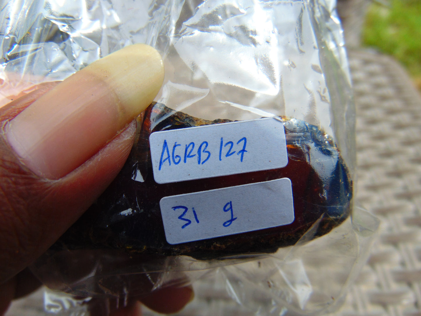 31 gram Rough Raw Indonesian Blue Amber for Healing AGRB127