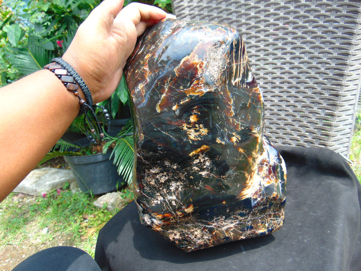 13570 gram Big Full Polished 39x25x23 cm Indonesia Blue Amber for Healing AR110