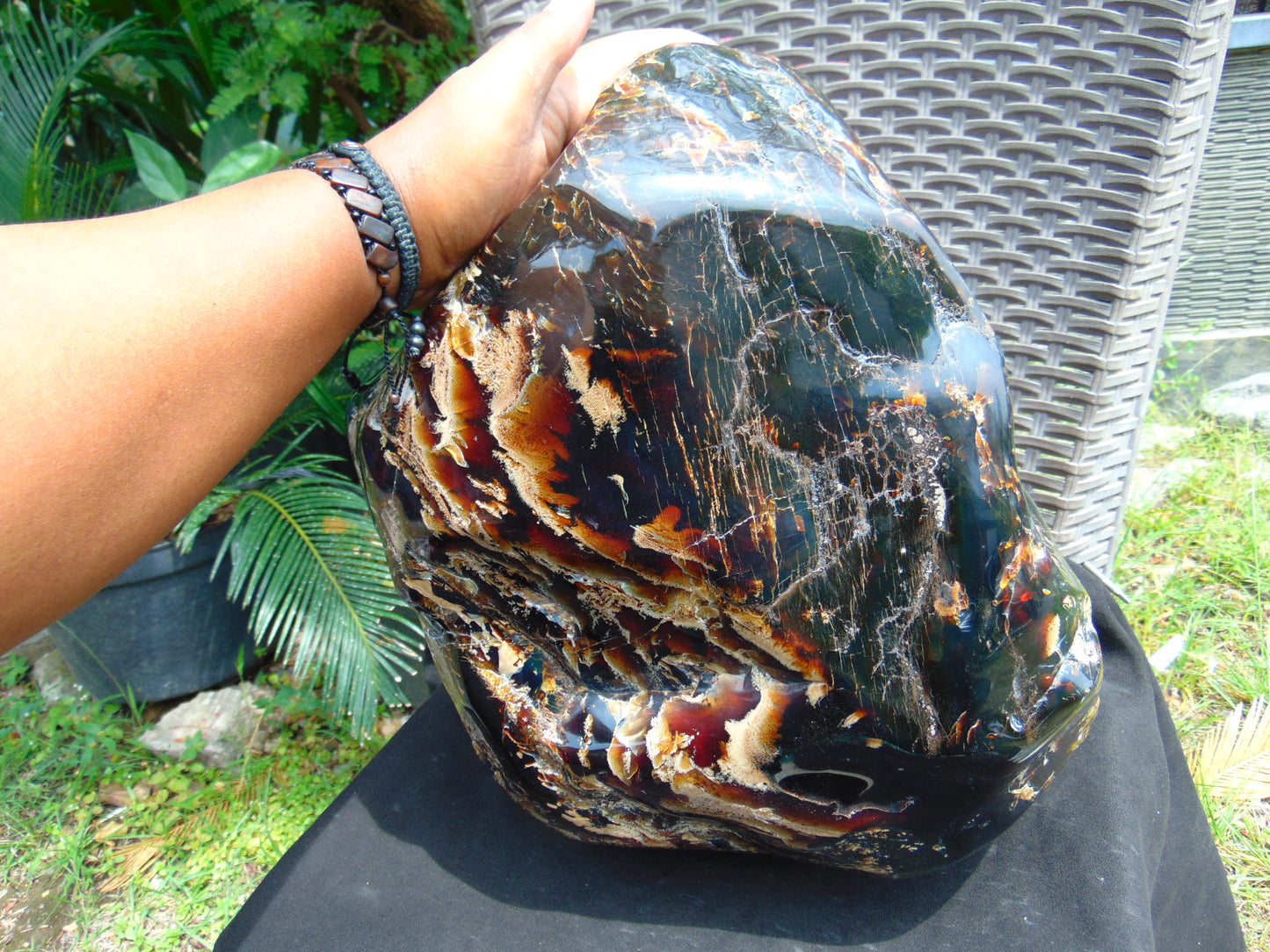 13570 gram Big Full Polished 39x25x23 cm Indonesia Blue Amber for Healing AR110