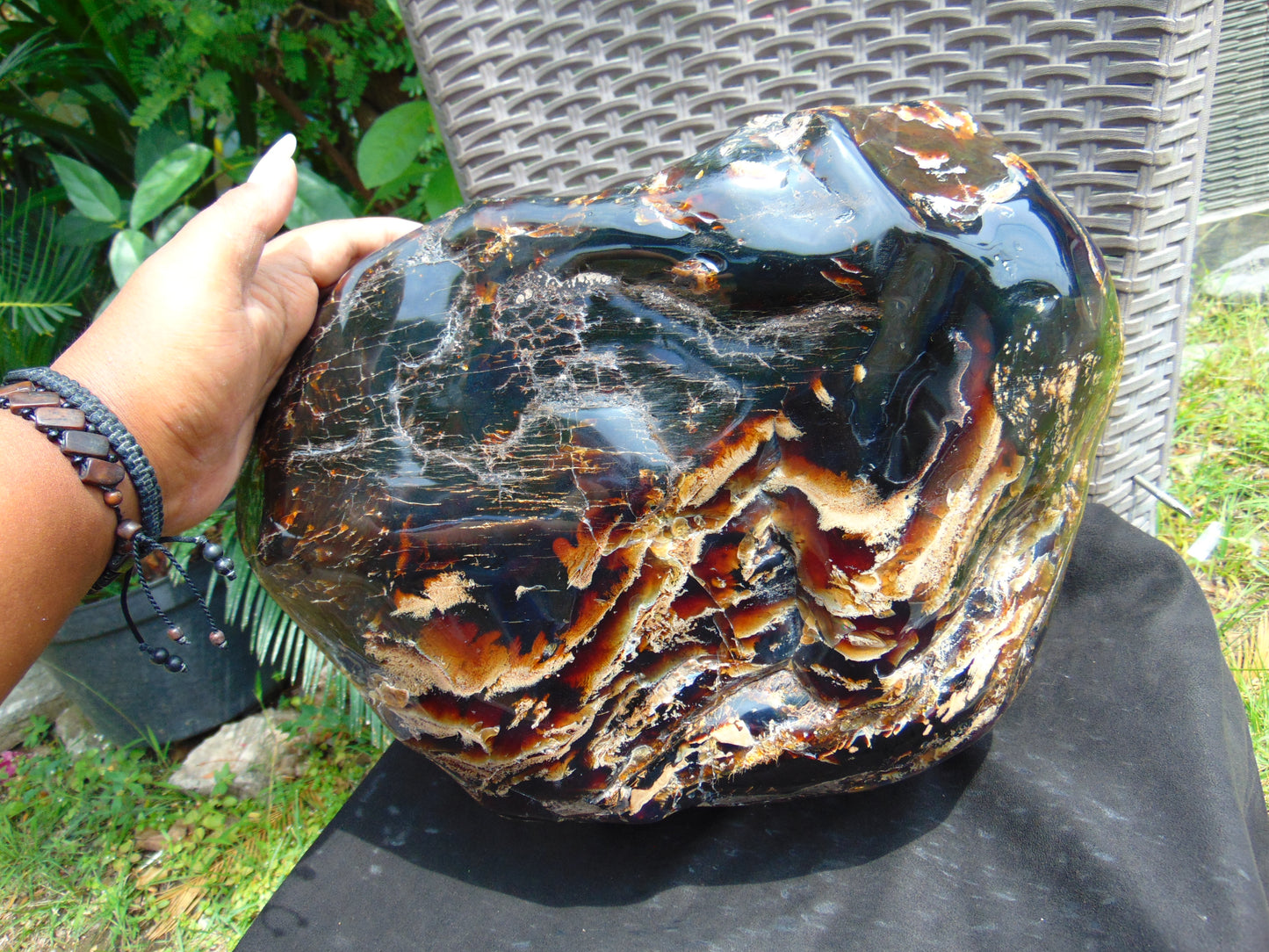 13570 gram Big Full Polished 39x25x23 cm Indonesia Blue Amber for Healing AR110