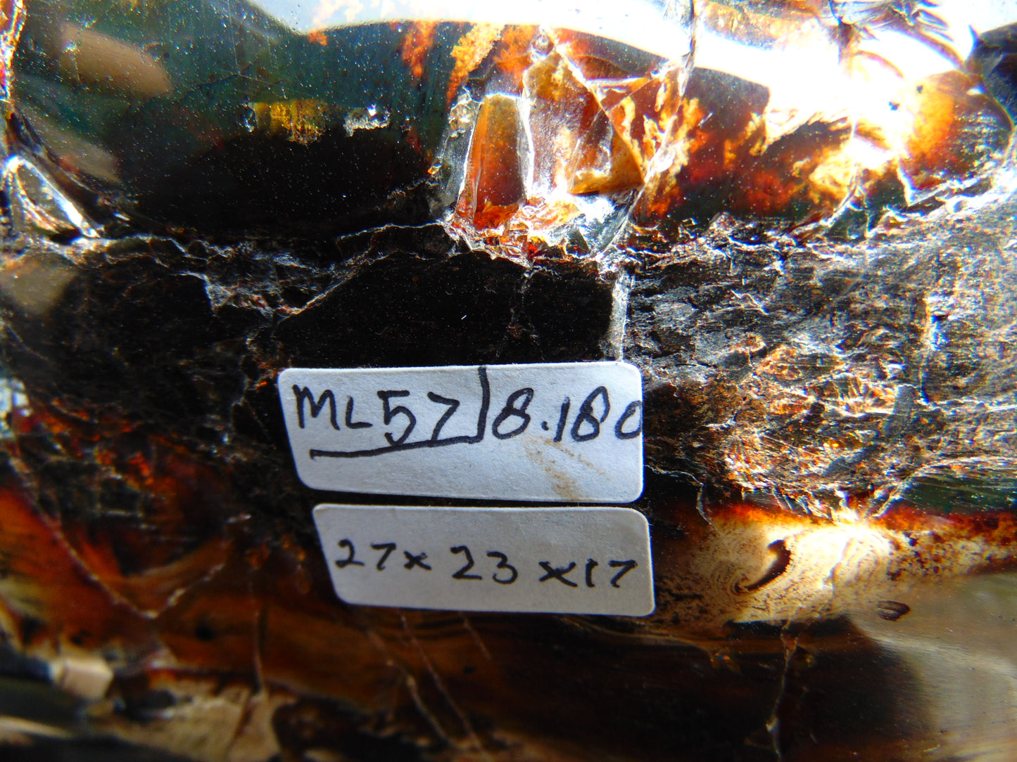8180 gram Big Full Polished 27x23x17 cm Indonesia Green Amber for Healing ML57