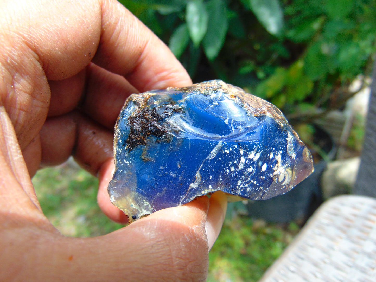 39 gram Rough Raw Indonesian Blue Amber for Healing AGRB122