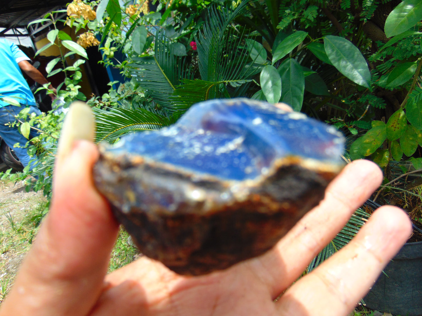 39 gram Rough Raw Indonesian Blue Amber for Healing AGRB122