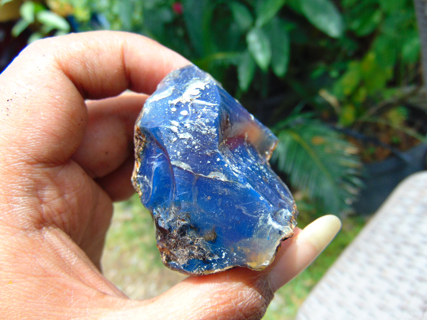 39 gram Rough Raw Indonesian Blue Amber for Healing AGRB122