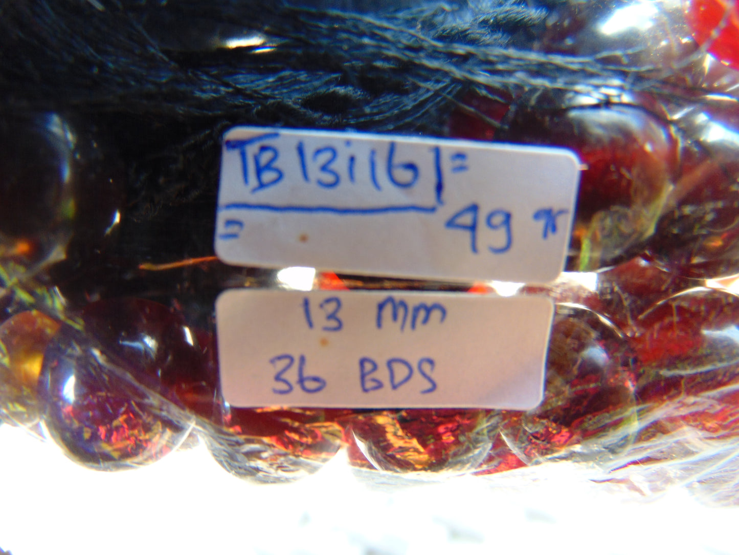 49 gr Hand Tasbih Mesbah Rosary 36 Beads 12 mm Indonesian Cherry Red Amber for Healing TB13i16