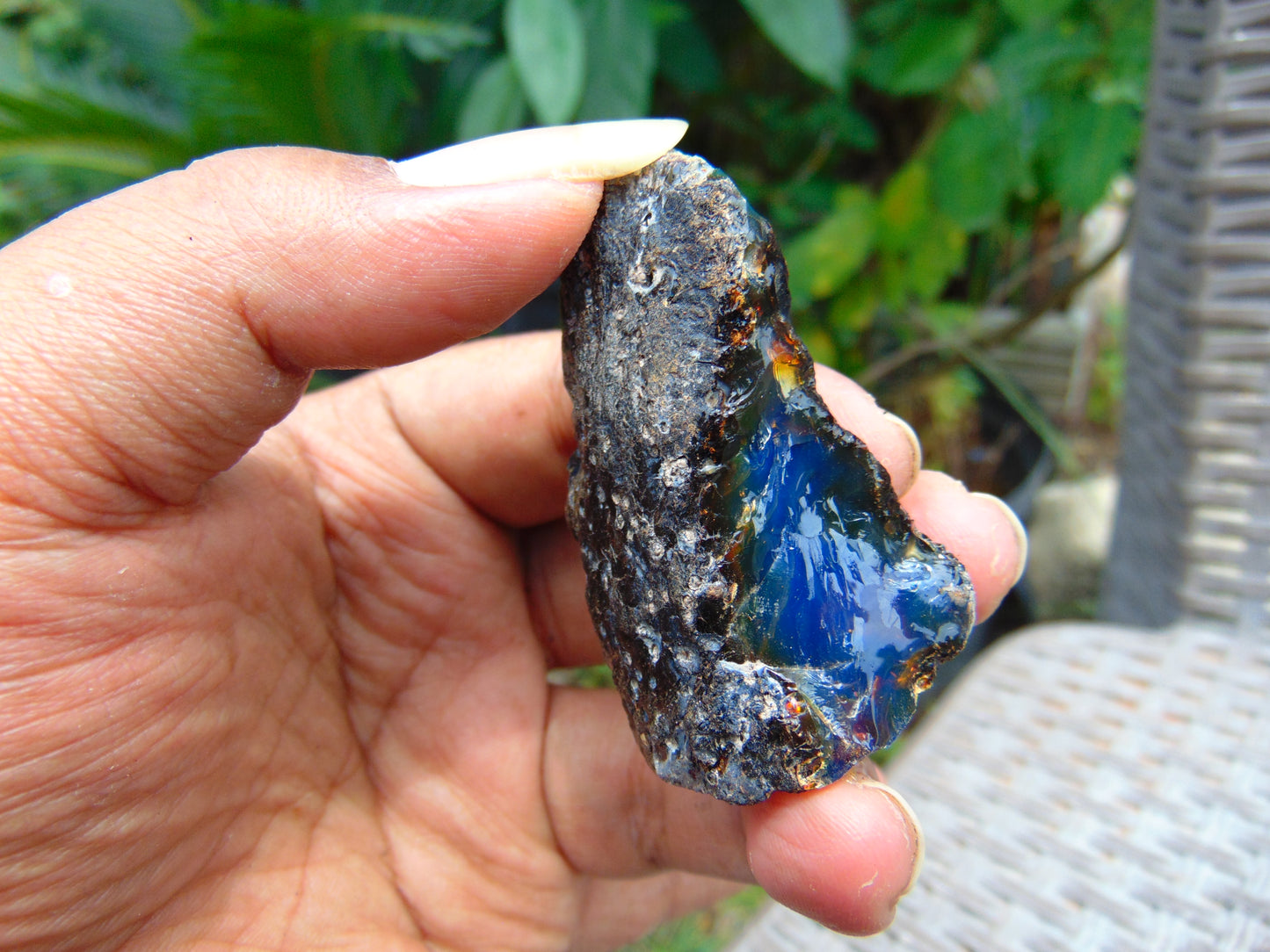 15 gram Rough Raw Indonesian Blue Amber for Healing AGRB111