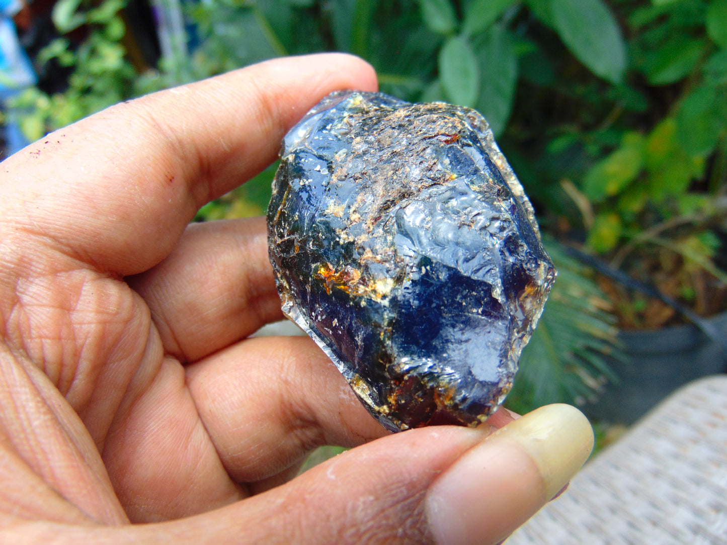 32 gram Rough Raw Indonesian Purple Blue Amber for Healing AGRB109