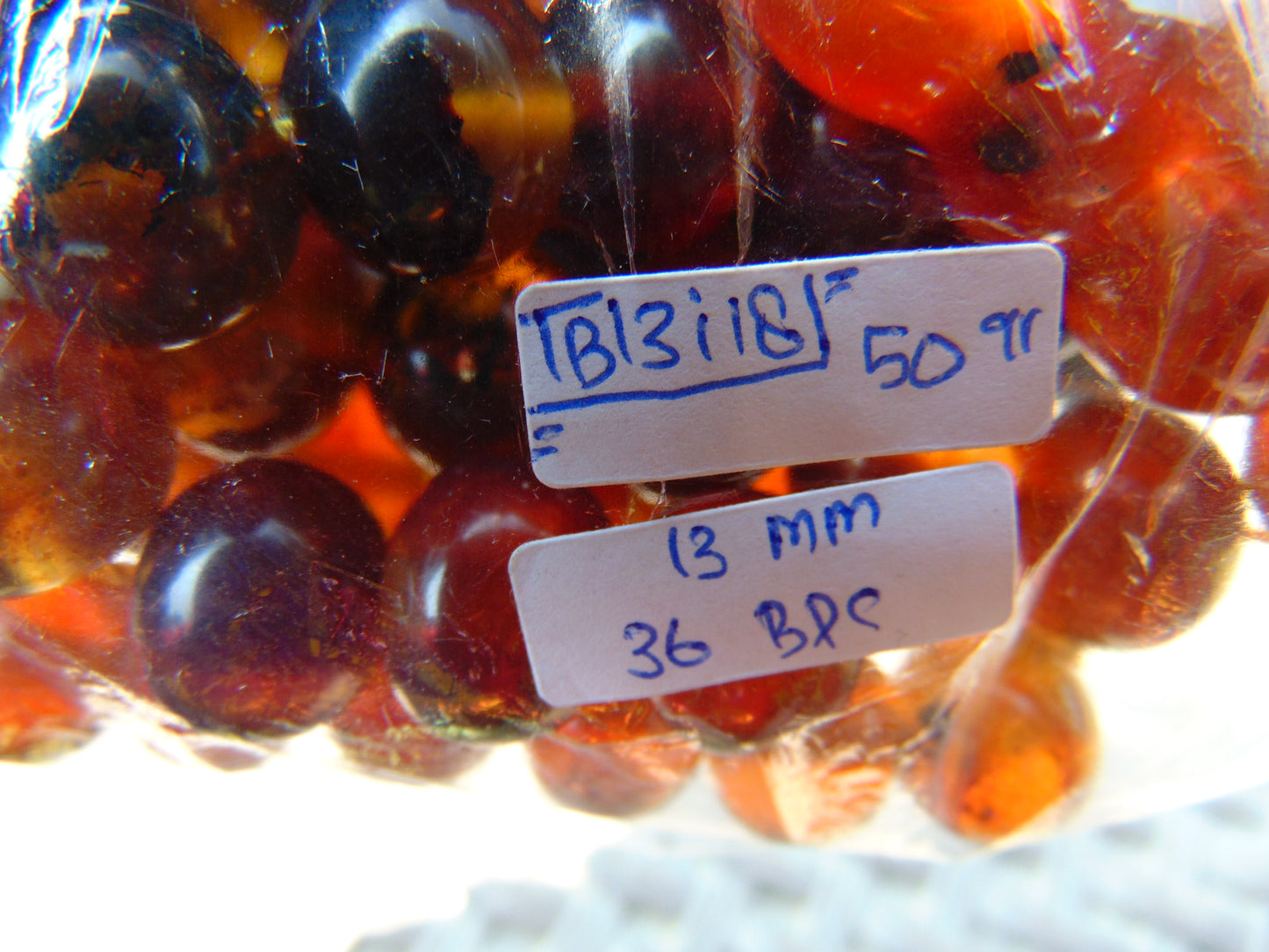 50 gr Hand Tasbih Mesbah Rosary 36 Beads 12 mm Indonesian Yellow Blue Amber for Healing TB13i18
