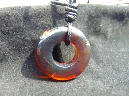 10 gr Donut Pendant Indonesian Blue Amber for Healing 26N46