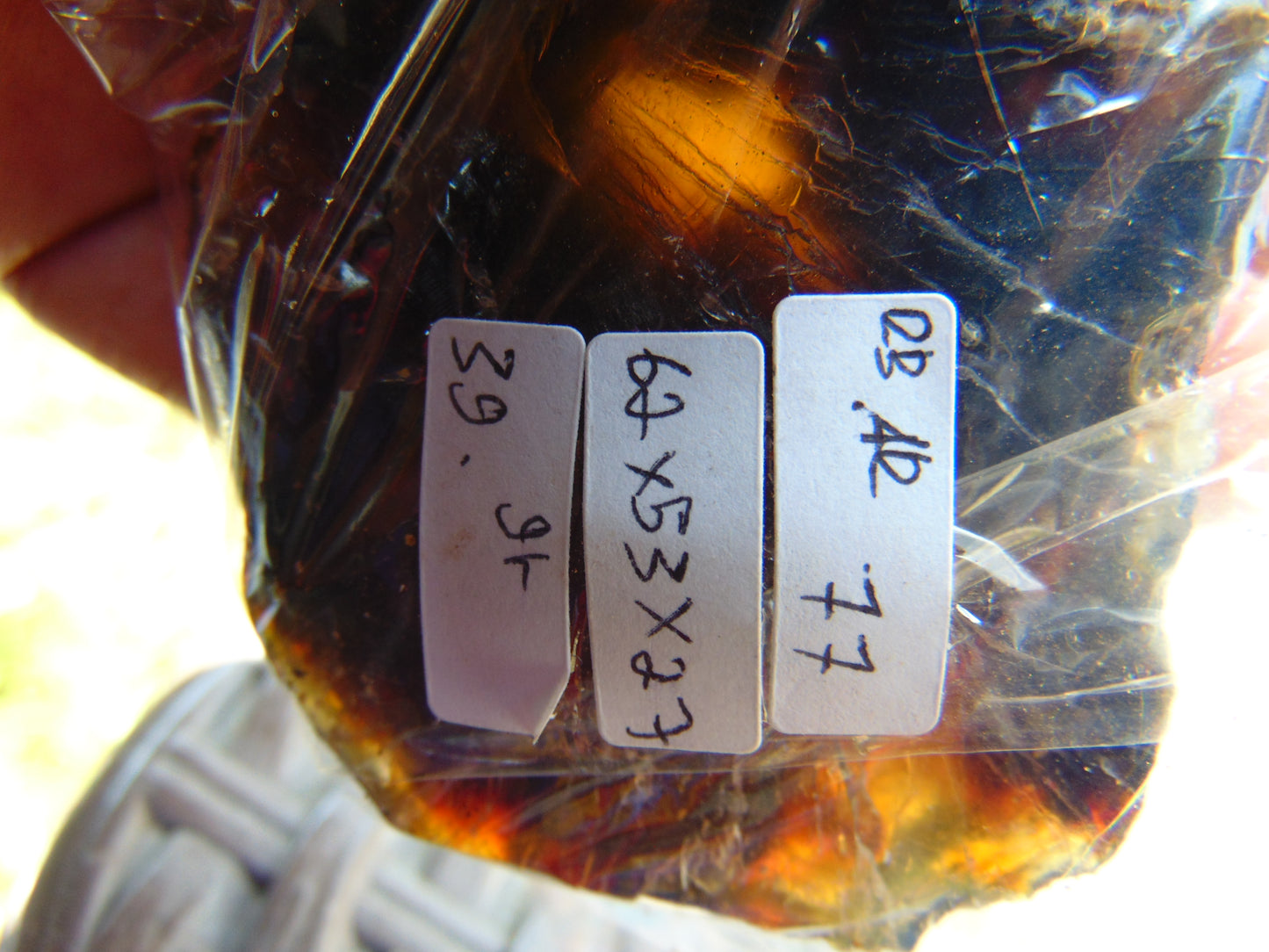 39 gram Rough Raw Indonesian Blue Amber for Healing RBAR77