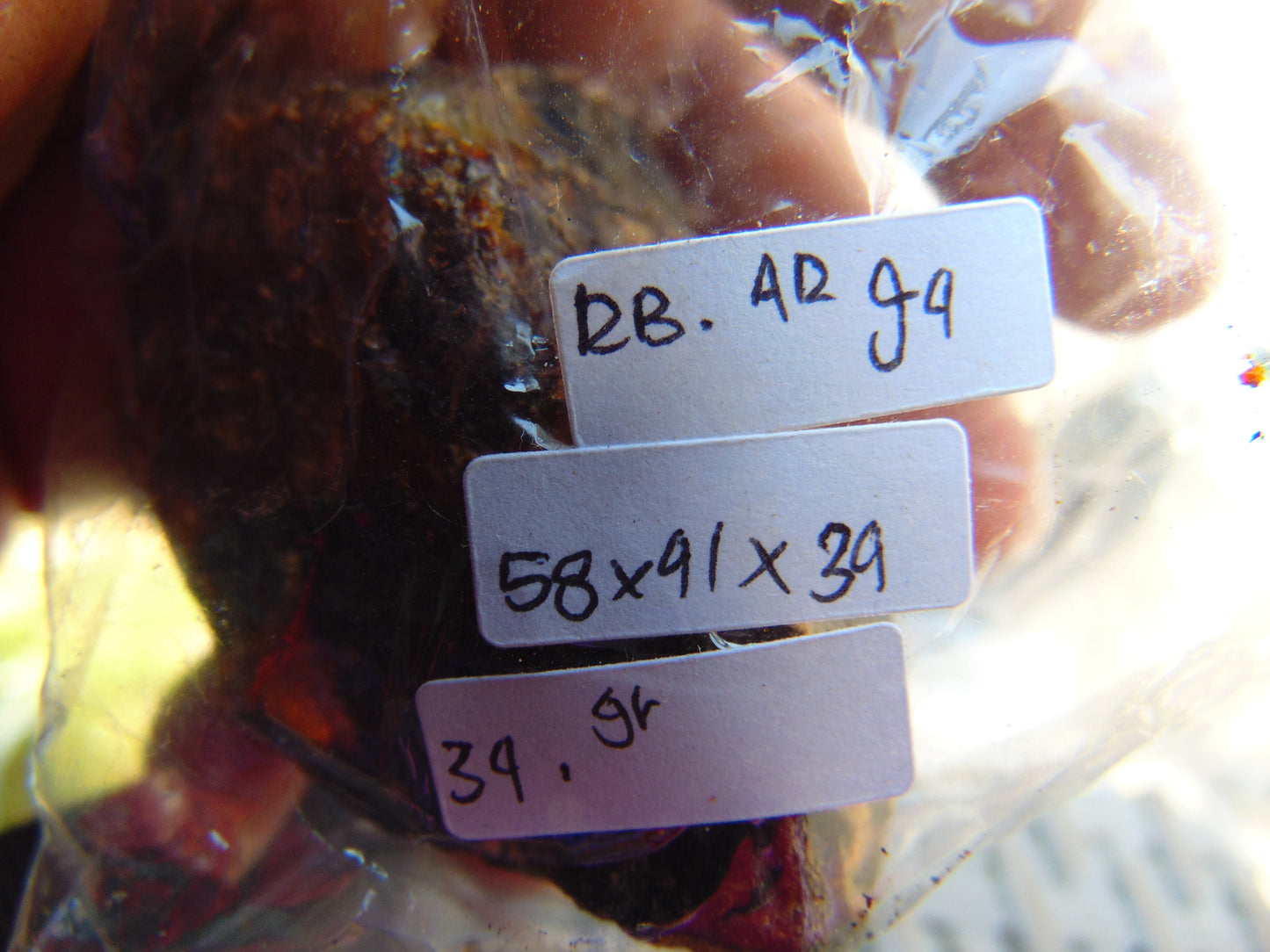 34 gram Rough Raw Indonesian Blue Amber for Healing RBAR94