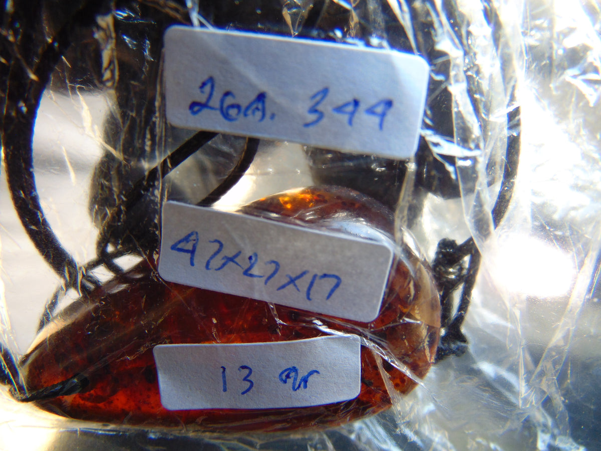 13 gram Teardrop Pendant Indonesian Blue Amber for Healing 26A344