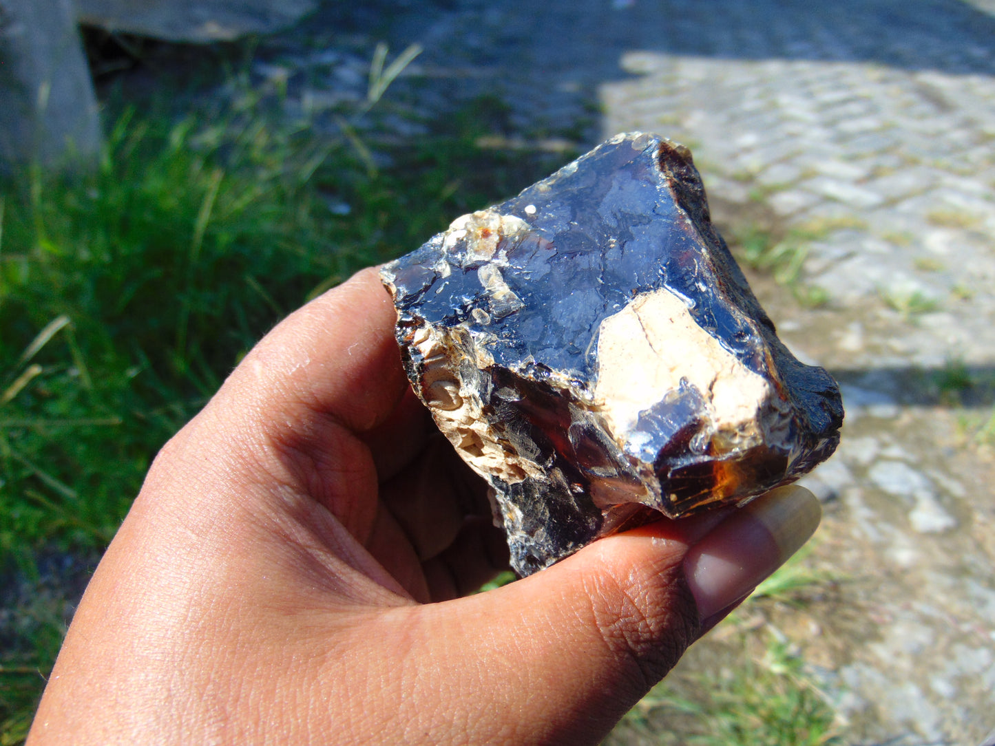 91 gram Rough Raw Indonesian Blue Amber for Healing AGRB114
