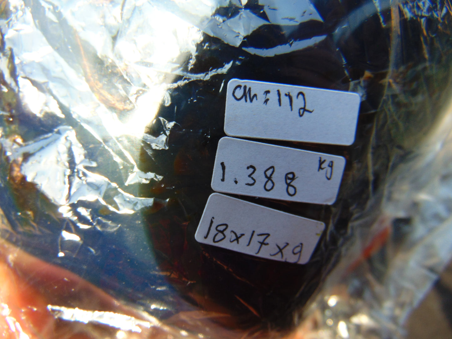 1388 gr Full Polished 18x17x9 cm Indonesian Blue Amber for Healing AR112