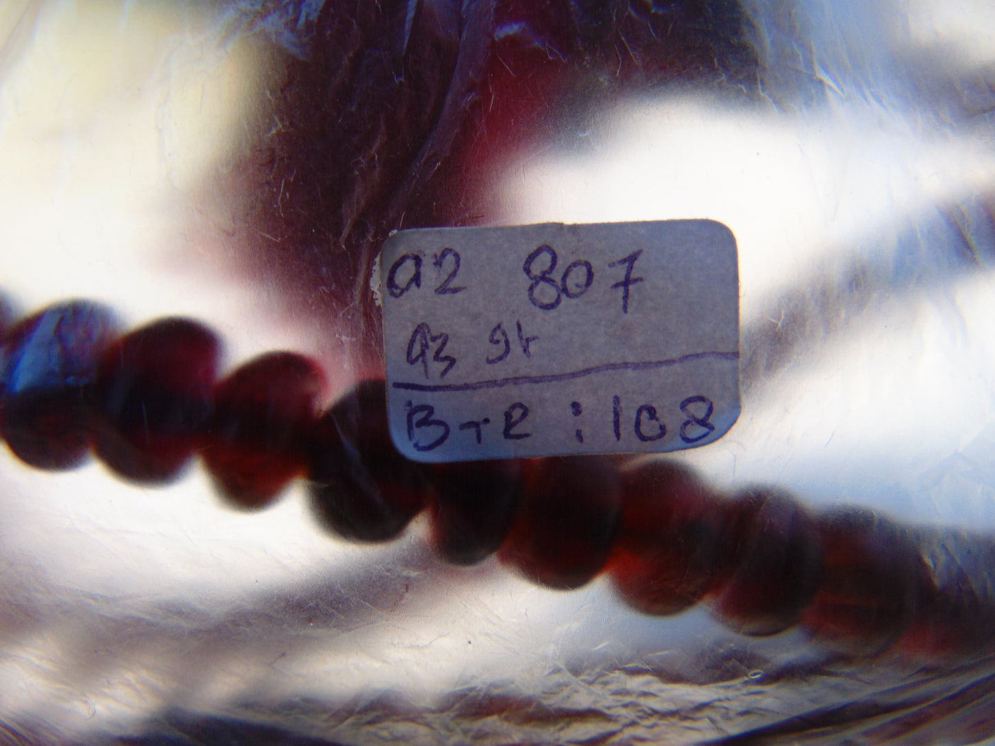 43 gram 108 Mala Buddha for Yoga and Meditation Indonesian Dark Red Amber for Healing AR807